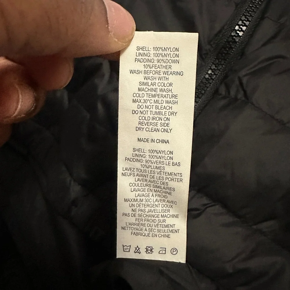 Zyia Active Black Alpine Down Puffer Vest Women's L Full Zip Quilted Lightweight